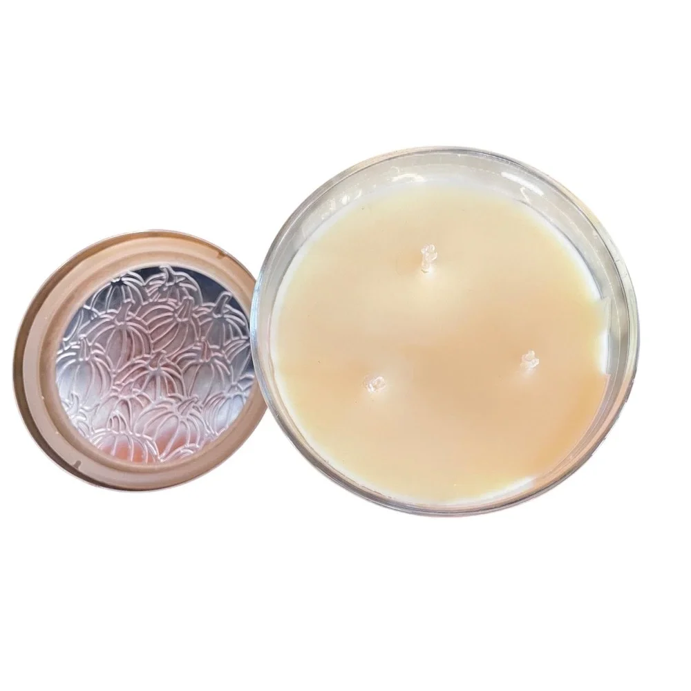 Bath Body Works Vanilla Pumpkin Marshmallow 3-Wick Candle Retired Fox packaging